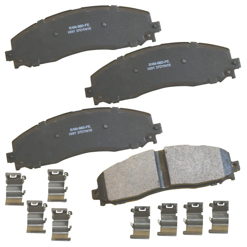 Bendix Premium SBM1691 Semi-Metallic Rear Brake Pads for Ford F-250 Super Duty 2022-2013, F-250 Super Duty 2024, F-350 2016-2013, F-350 Super Duty 2022-2013, F-450 Super Duty 2015-2013 - Image 1